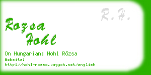rozsa hohl business card